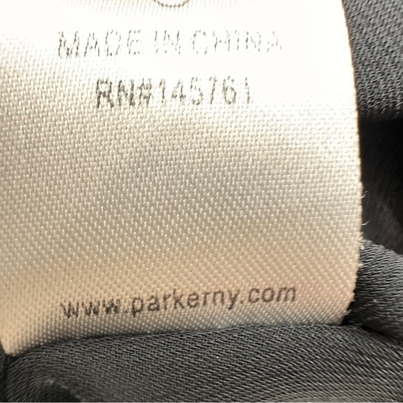 Parker NY Dress Womens Size 4 Black Hi-Low Ruffle Elegant Long Sleeve - Picture 8 of 10